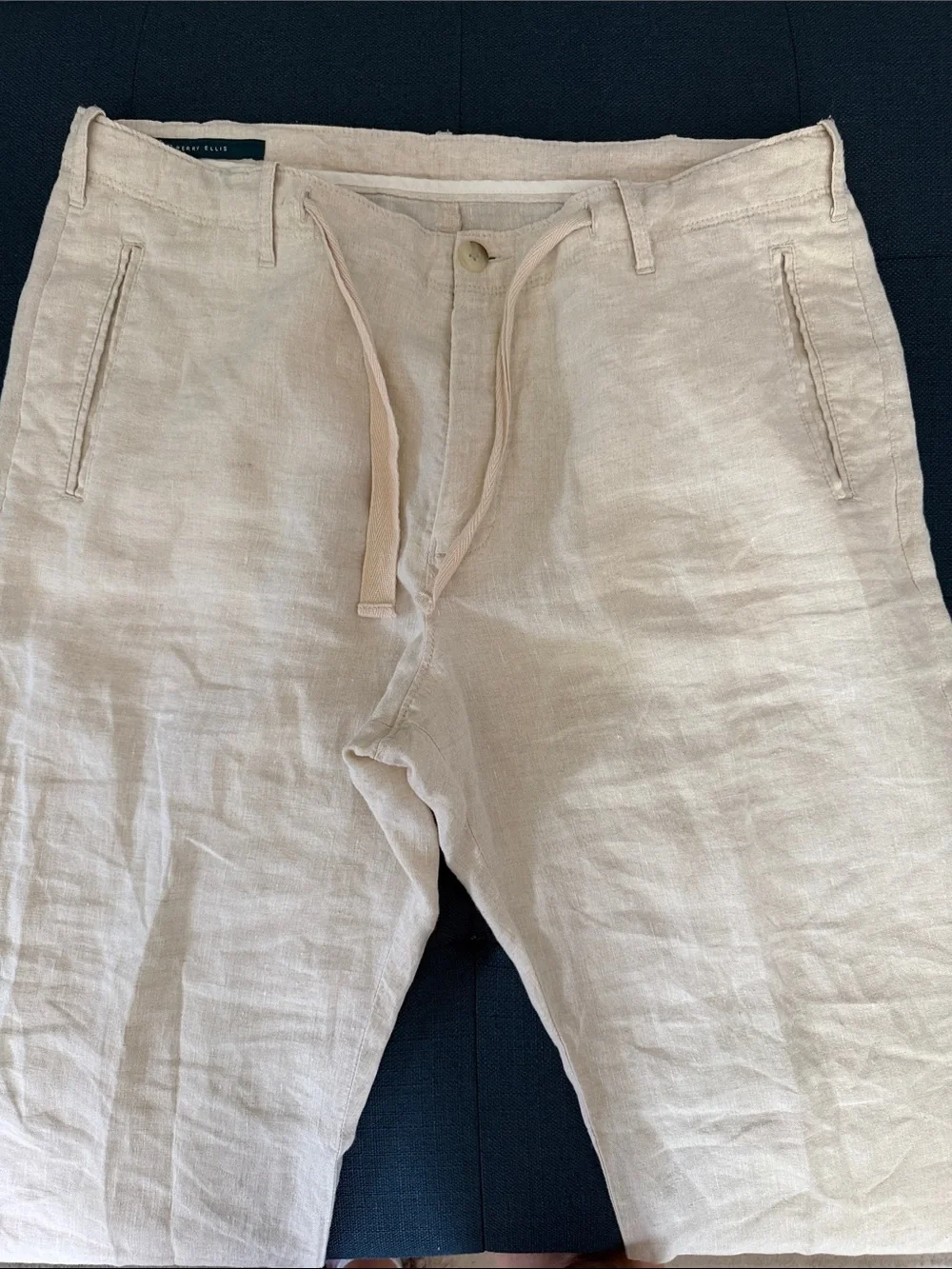 Men's Perry Ellis Linen Drawstring Pants 34x32